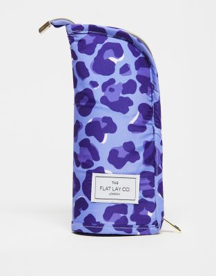 The Flat Lay Co. Brush Holder - Blue Leopard  - ASOS Price Checker