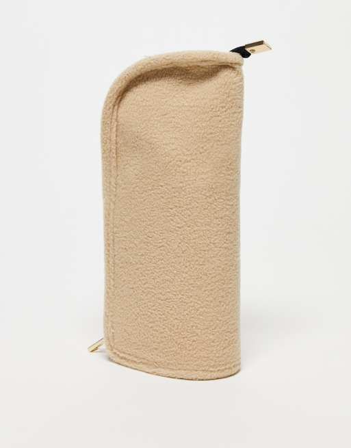 The Flat Lay Co. - Custodia per pennelli rigida in pile borg beige leopardato - In esclusiva per ASOS , 2 di 4