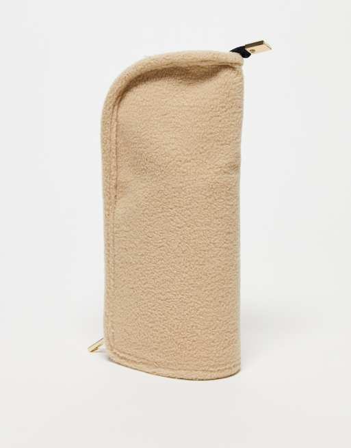 The Flat Lay Co. - Custodia per pennelli rigida in pile borg beige leopardato - In esclusiva per ASOS , 2 di 4