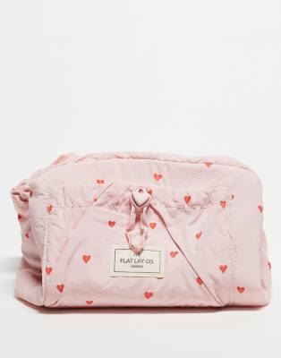 Косметичка на шнурке The Flat Lay Co.- Милые розовые сердечки
