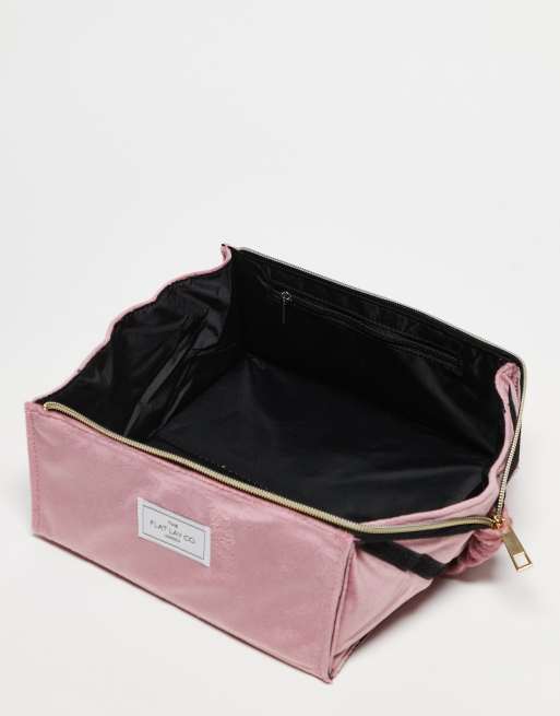 The Flat Lay Co. - Makeup Box Bag - Pink Velvet, 2 af 3