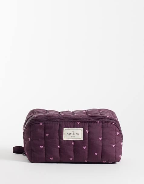 The Flat Lay Co. Marshmallow beauty case a scatola - prugna cioccolato - view 1