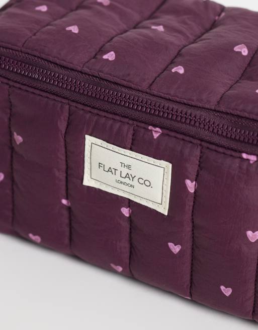 The Flat Lay Co. Marshmallow Flat Lay Makeup Box Bag - Chocolate Plum, 3 of 3