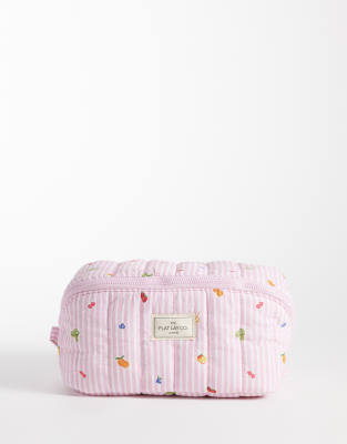 Flat Lay Company The Flat Lay Co. Marshmallow Flat Lay Makeup Box Bag - Frutas-pink