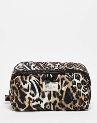 Flat Lay Company The Flat Lay Co. Marshmallow Makeup Box Bag - Warped Leopard-Multi