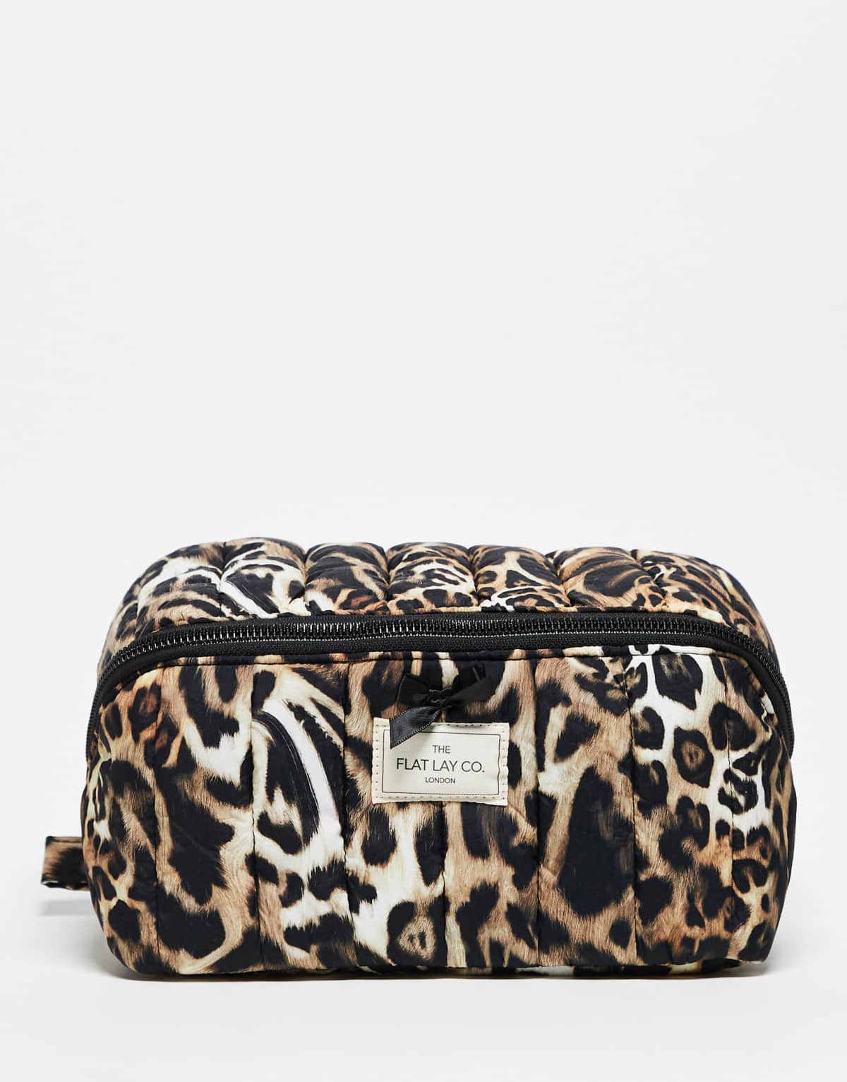 The Flat Lay Co. Marshmallow Makeup Box Bag - Warped Leopard