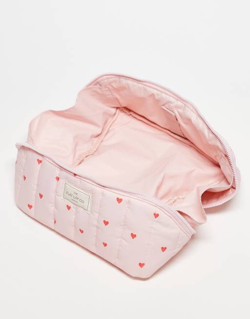 The Flat Lay Co. - Marshmallow - Makeuptaske - Sweet Pink Hearts , 2 af 3