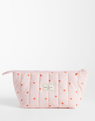 Flat Lay Company The Flat Lay Co. Padded Essential Makeup Pouch - Sweet Pink Hearts