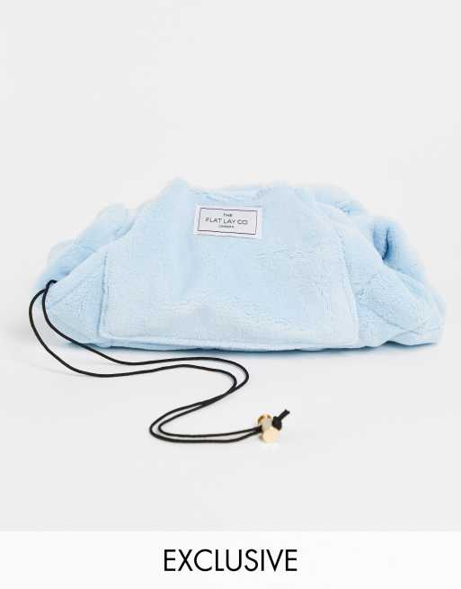 The Flat Lay Co X Asos Exclusive Drawstring Bag Blue Towel Asos