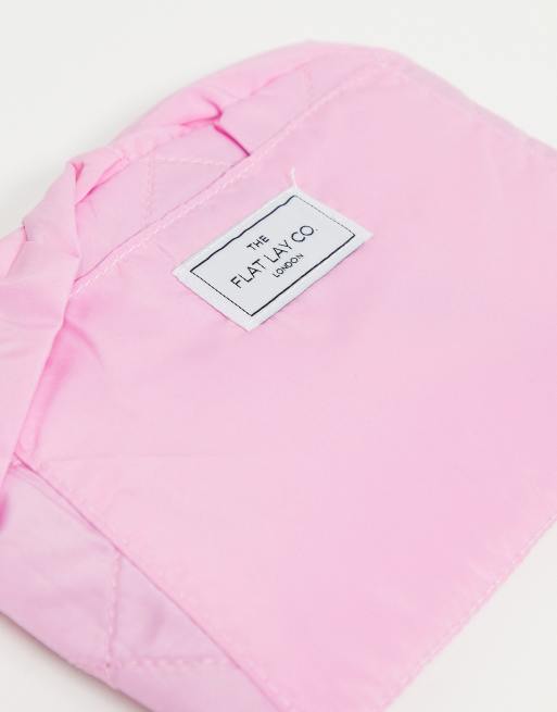 The Flat Lay Co. x ASOS Exclusive Drawstring Makeup Bag - Bubblegum Pink, 4 of 4