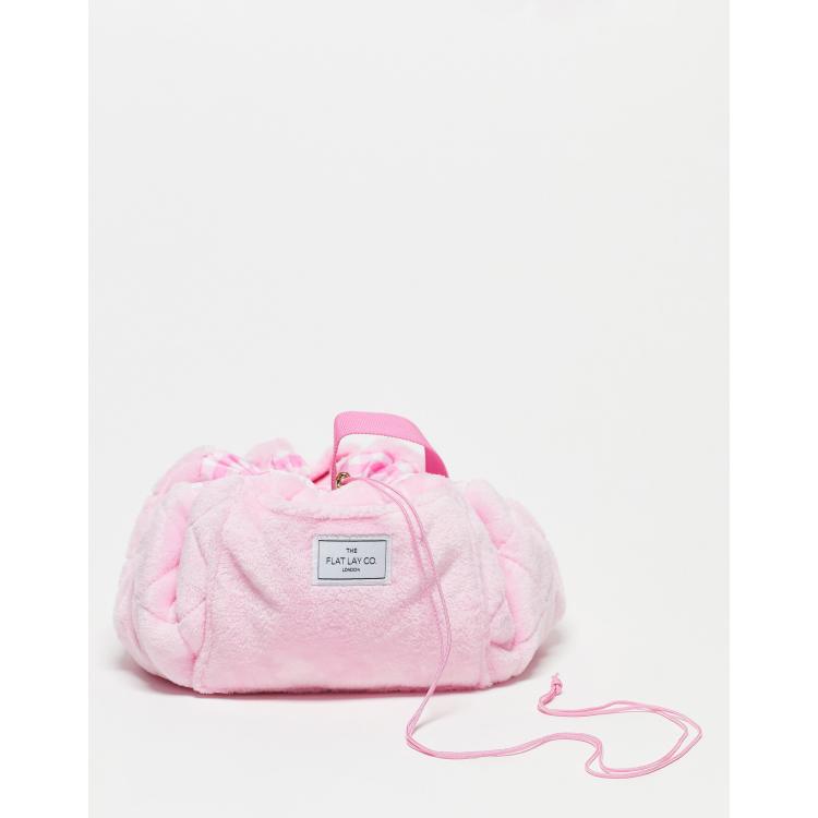 The Flat Lay Co. X ASOS EXCLUSIVE Drawstring Makeup Bag - Fluffy