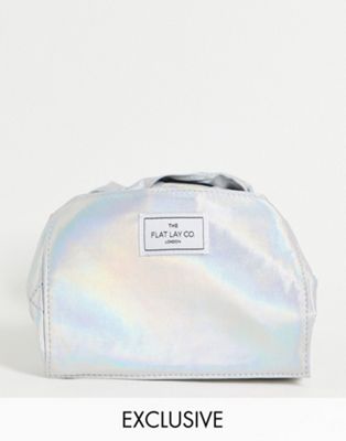 The Flat Lay Co. X ASOS Exclusive Drawstring Makeup Bag - Holographic