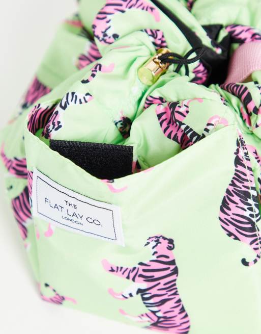 The Flat Lay Co. x ASOS EXCLUSIVE Drawstring Makeup Bag in Green