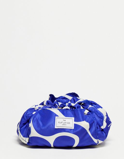 The Flat Lay Co. x FhyzicsShops EXCLUSIVE Drawstring Makeup Bag in Santorini Blue