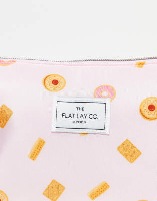 Flat Lay Company The Flat Lay Co. X Asos Exclusive Essential Makeup Pouch - Biscuits-brown In Brown