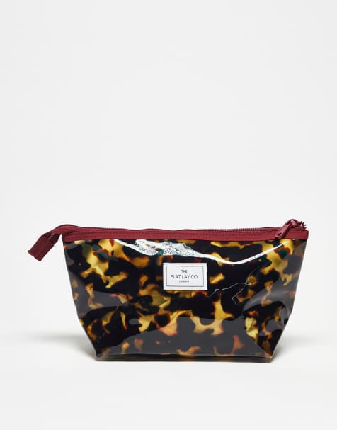 The Flat Lay Co. x ASOS Exclusive Essential Makeup Pouch - Tortoise Shell - view 1