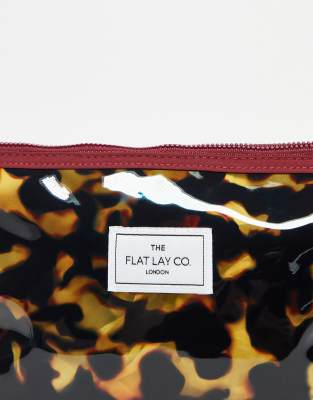 Flat Lay Company The Flat Lay Co. X Asos Exclusive Essential Makeup Pouch - Tortoise Shell-multi In Multi
