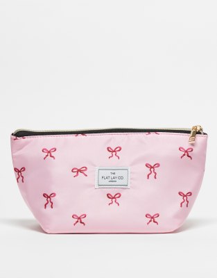 Flat Lay Company The Flat Lay Co. x ASOS EXCLUSIVE Makeup Pouch in Pink Bows