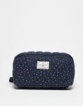 [Flat Lay Company] The Flat Lay Co. x ASOS Exclusive Marshmallow Flat Lay Makeup Box Bag - Navy Blue Ditsy Floral No Size Blue Ditsy Floral