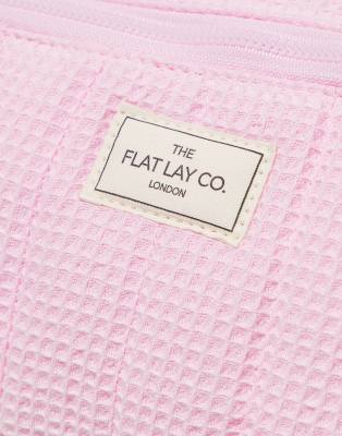 Flat Lay Company The Flat Lay Co. X Asos Exclusive Marshmallow Flat Lay Makeup Box Bag - Pink Waffle In Pink