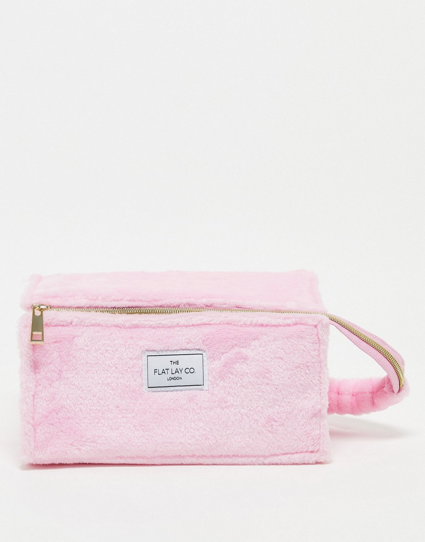 Flat Lay Company The Flat Lay Co. X Asos Exclusive Open Flat Makeup Box Bag - Fluffy Pink Gingham-multi