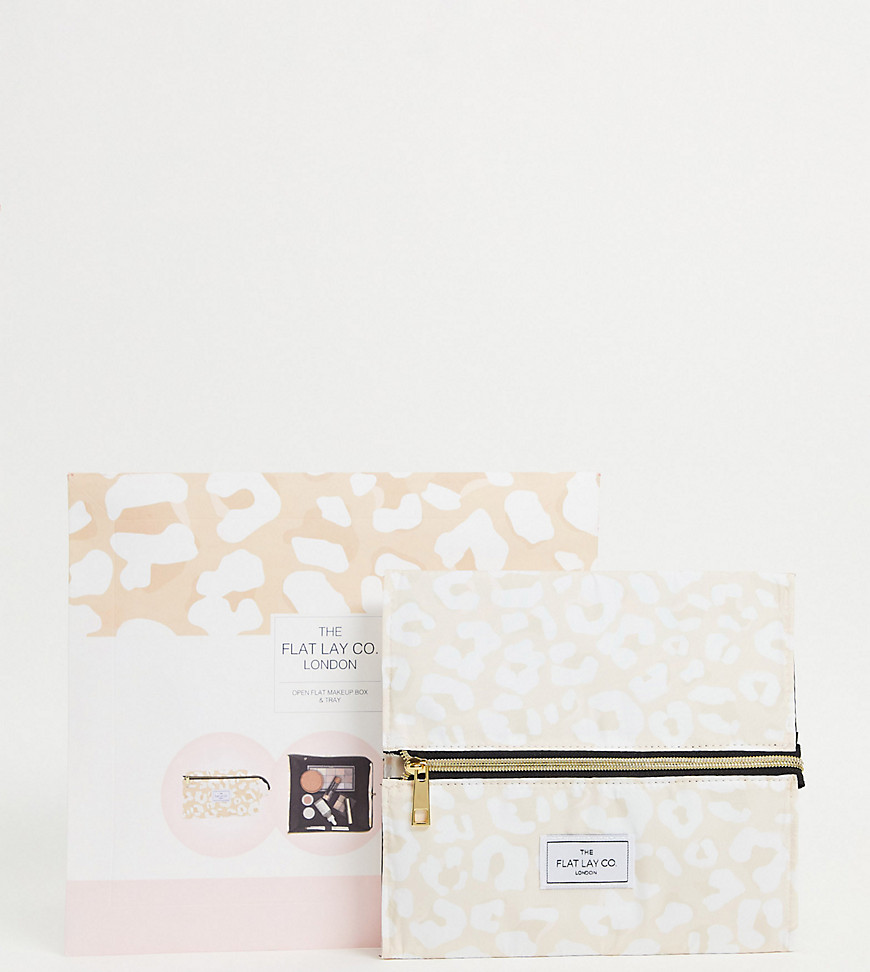 The Flat Lay Co. X ASOS Exclusive Open Flat Makeup Box - Neutral Animal Print-No color
