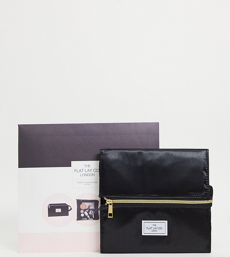 The Flat Lay Co. X ASOS Exclusive Open Flat Makeup Box - Silky Black-No colour