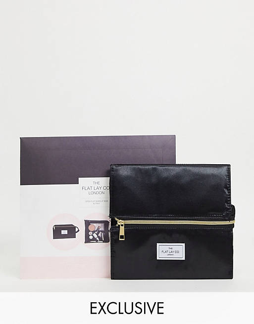 The Flat Lay Co. x ASOS Exclusive Open Flat Makeup Box - Silky Black