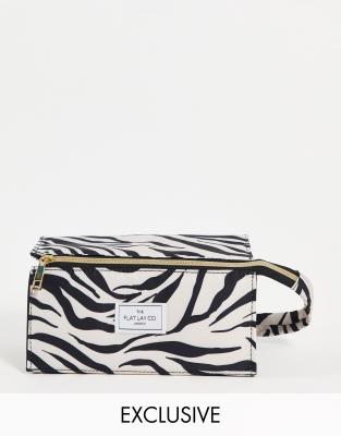 The Flat Lay Co. X ASOS Exclusive Open Flat Makeup Box - Zebra Print-No colour