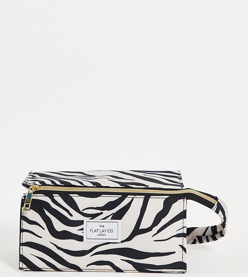 The Flat Lay Co. X ASOS Exclusive Open Flat Makeup Box - Zebra Print-No colour