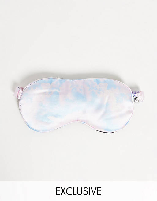 The Flat Lay Co. X ASOS Exclusive Oversized Eye Mask - Clouds Print