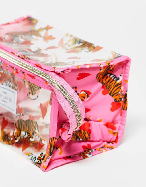 The Flat Lay Co. X ASOS EXCLUSIVE Perspx Box Bag - Pink Tigers and