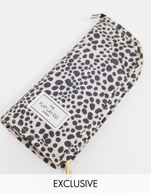 The Flat Lay Co. x ASOS Exclusive Standing Brush Case Cheetah Print