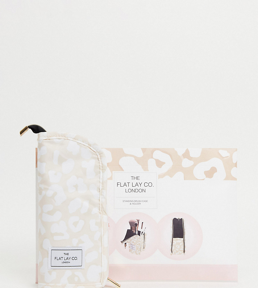The Flat Lay Co. X ASOS Exclusive Standing Brush Case - Neutral Animal Print-No color