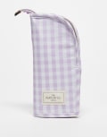 [Flat Lay Company] The Flat Lay Co. x ASOS Exclusive Standing Makeup Brush Case in Lilac Gingham-Purple No Size Lilac gingham