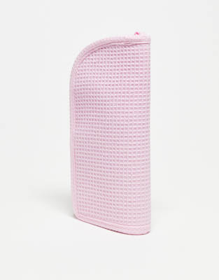 Flat Lay Company The Flat Lay Co. X Asos Exclusive Standing Makeup Brush Case - Pink Waffle In Pink
