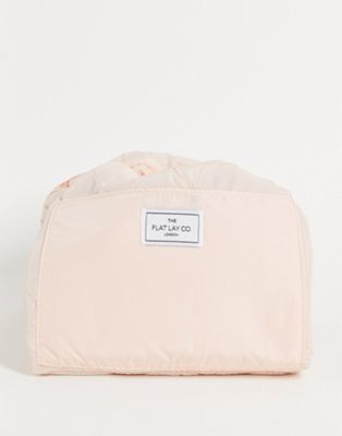 The Flat Lay Co. XL Drawstring Makeup Bag - Blush Pink
