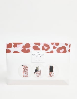 Flat Lay Company The  Standing Brush Case - Pink Leopard-no Color