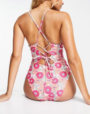 The Frolic Breeze underwire swimsuit in ditsy floral print