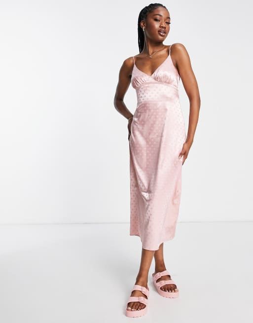 Silk cami midi dress sale