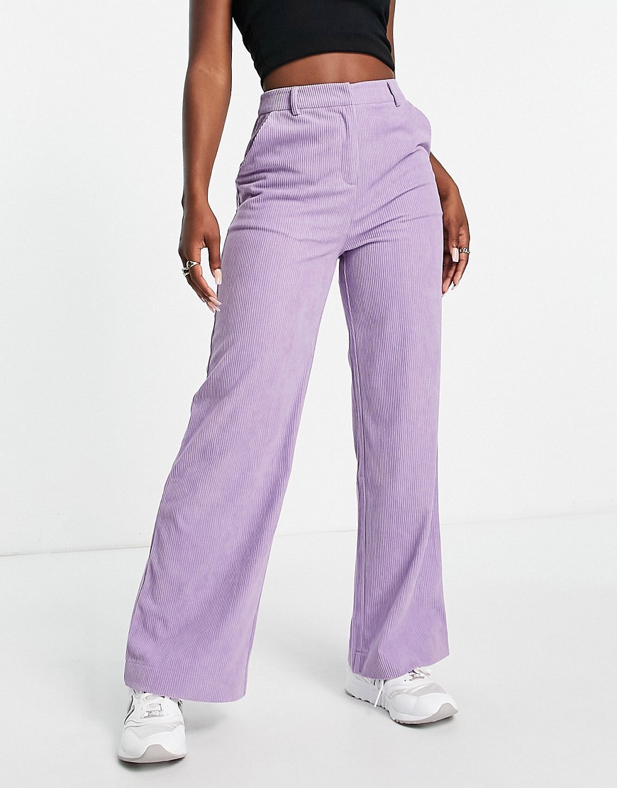 The Frolic cord wide leg trouser co-ord in lilac-Purple