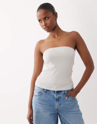 The Frolic Exclusive Bandeau Top In White