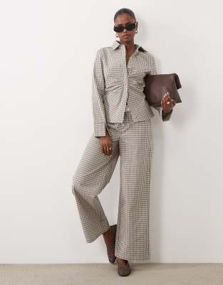 The Frolic Exclusive Contrast Waistband Straight Leg Pants In Animal Print