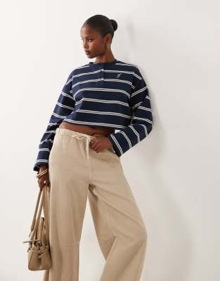 The Frolic Exclusive Cotton Rich Long Sleeve Button Down Top In Multi