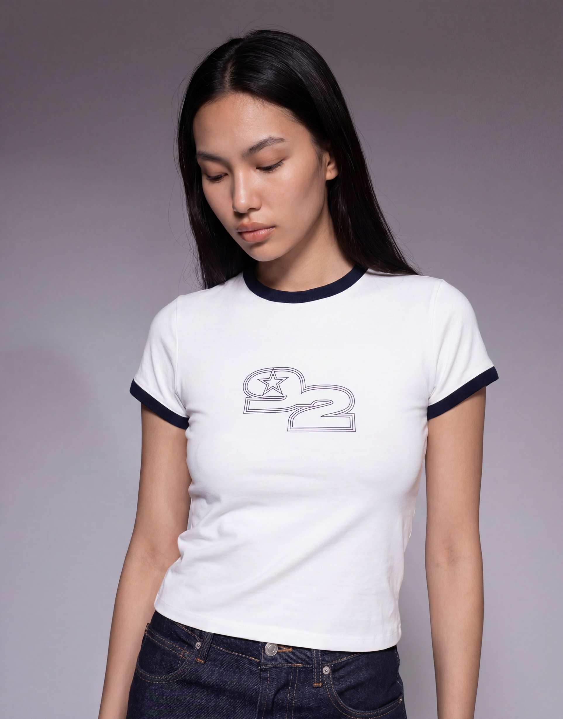 the frolic exclusive cotton rich star number graphic front baby tee in white