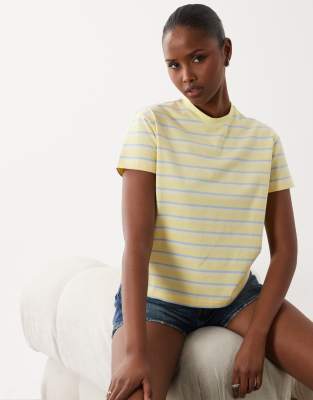 The Frolic Exclusive Cotton Slouchy Baby Tee In Yellow