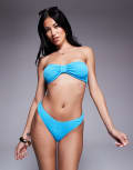 [The Frolic] The Frolic exclusive crinkle bikini bottom in blue (part of a set) 38 BLUE