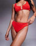 [The Frolic] The Frolic exclusive crinkle bikini bottom in red (part of a set) 36 RED
