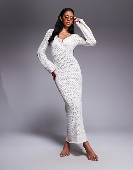 polkadot dress maxi Black Polka Dot Chiffon Maxi Dress - Illusion Neckline | Xiaolizi 3396