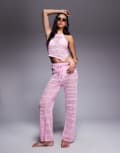 [The Frolic] The Frolic exclusive crochet pants in pink (part of a set) 38 PINK
